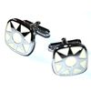 White Stylish Stainless Steel Cufflinks