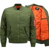 BOMBER SLIM JACKET FOR MEN WITH ORANGE INTERIOR