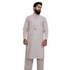 Tree Regular Fit Ash Grey Embrioded Shalwar Kameez for Men