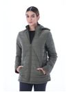 CALIBER WOMEN OLIVE PUFFER JACKET