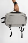 basiks men premium grey mini laptop / crossbody bag