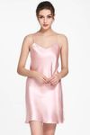 Women Luxury Short 100% Mulberry Silk Nighty