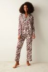 She's inn cotton finish Zebra Printed Long Sleeve Pajama Set