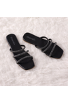 Black Fancy Slippers for women