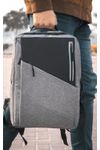 BASIKS Imported GREY BACKPACK BAG