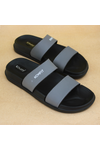 Grey Double Strap Slippers for men
