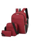 BASIKS Men Pack Of 3 Maroon Laptop/Backpack Bag