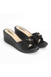 Heel Slippers For Women | Women's Light Weight Slides In Black Color
