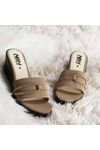 Heel Slippers For Women | Women's Light Weight Slides In Beije Color