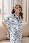 Rue' Rofe' Radiant Rest Collection & Casual Daily Wear women White Panda print silky Finish night wear Pajama Set