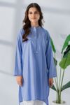East line-Women Lavender Blue  Solid  One piece Shirt
