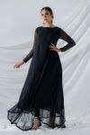 East line-Women Chiffon Black Frock