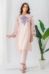 East Line-Women Light Pink Embroidered Two Piece Stitched