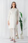 East Line-Women White Solid Two Piece Stitched