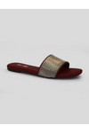 Maroon Flat Slippers for women
