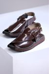 FLYFOOT MEN Leather Brown PESHAWARI KEHRI