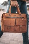 BASIKS Imported BROWN Office BAG