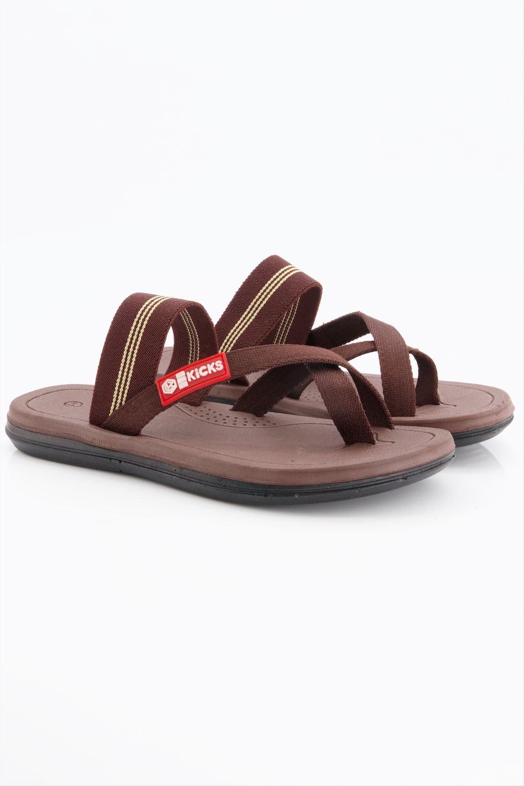 Buy Kicks Men BROWN Slippers Online in Pakistan On at