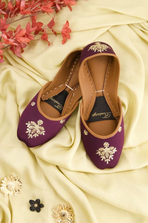 Buy Purple Shehnai Ladies Khussa Online in Pakistan On