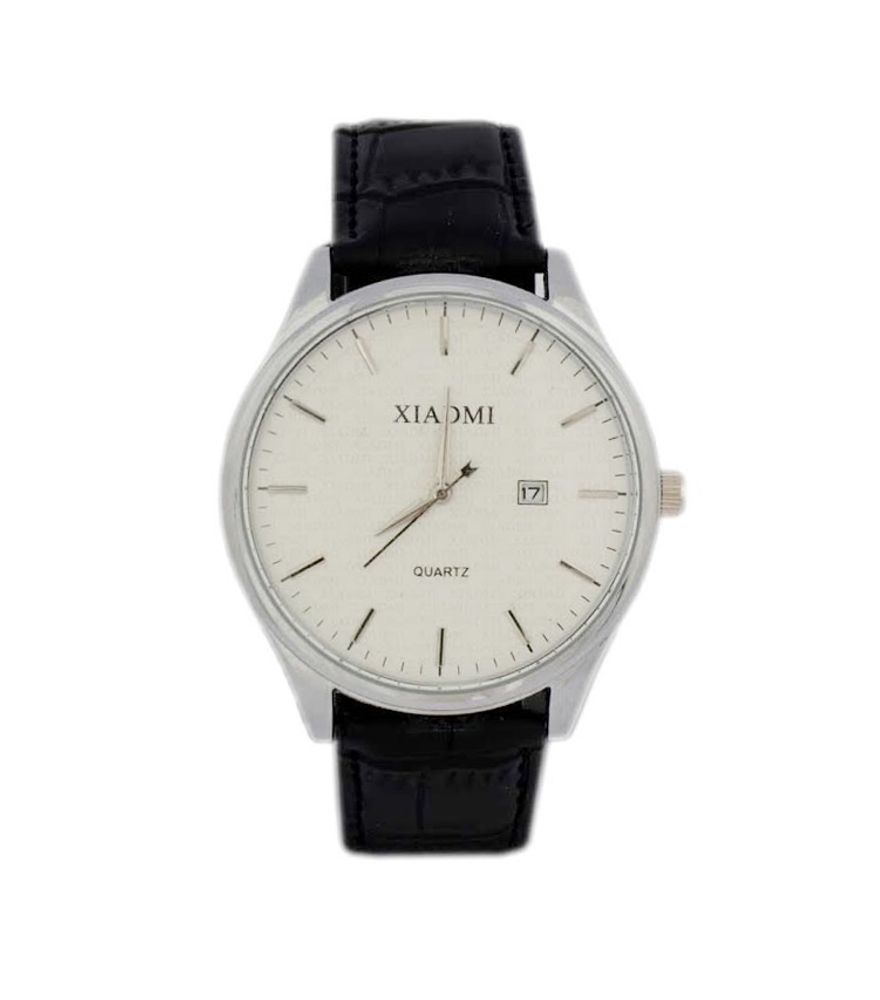 Buy Xiadmi Black Elegant Silver Dial Wrist Watch for Men Online in